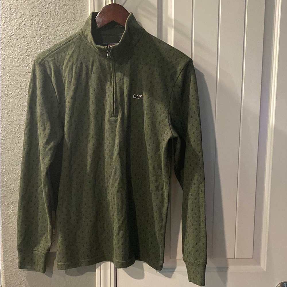 Vineyard Vines Green Quarter-Zip Sweatshirt